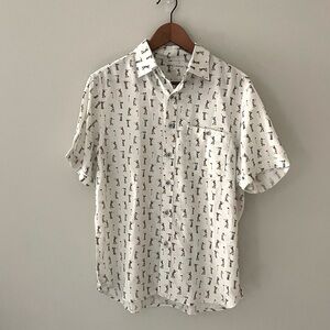 Golf Print Short Sleeve Shirt by AGE of WISDOM NWT, Men's size  S
